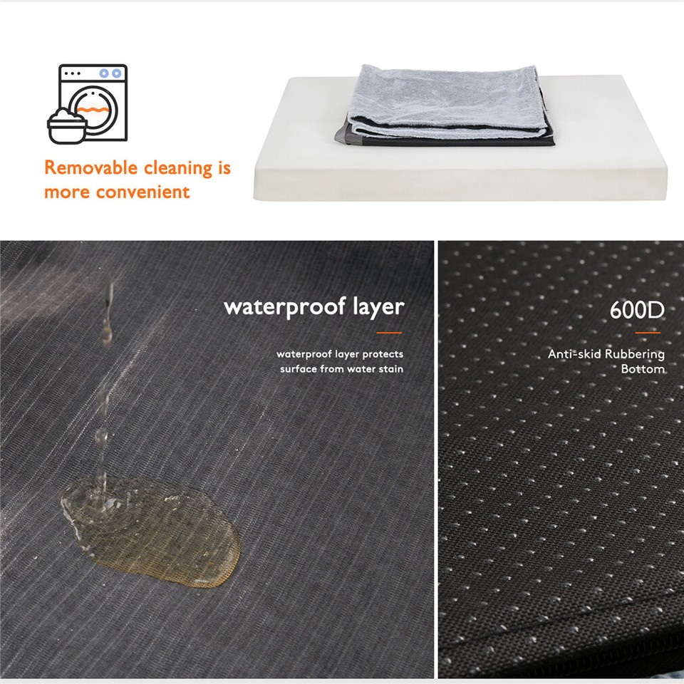 Soft Washable Dog Bed with Anti-Slip Crate Mat view 5