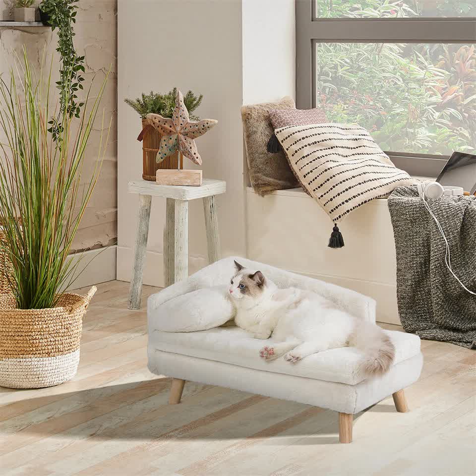 Luxurious Rectangular Pet Sofa Bed with Anti-Skid Base view 3