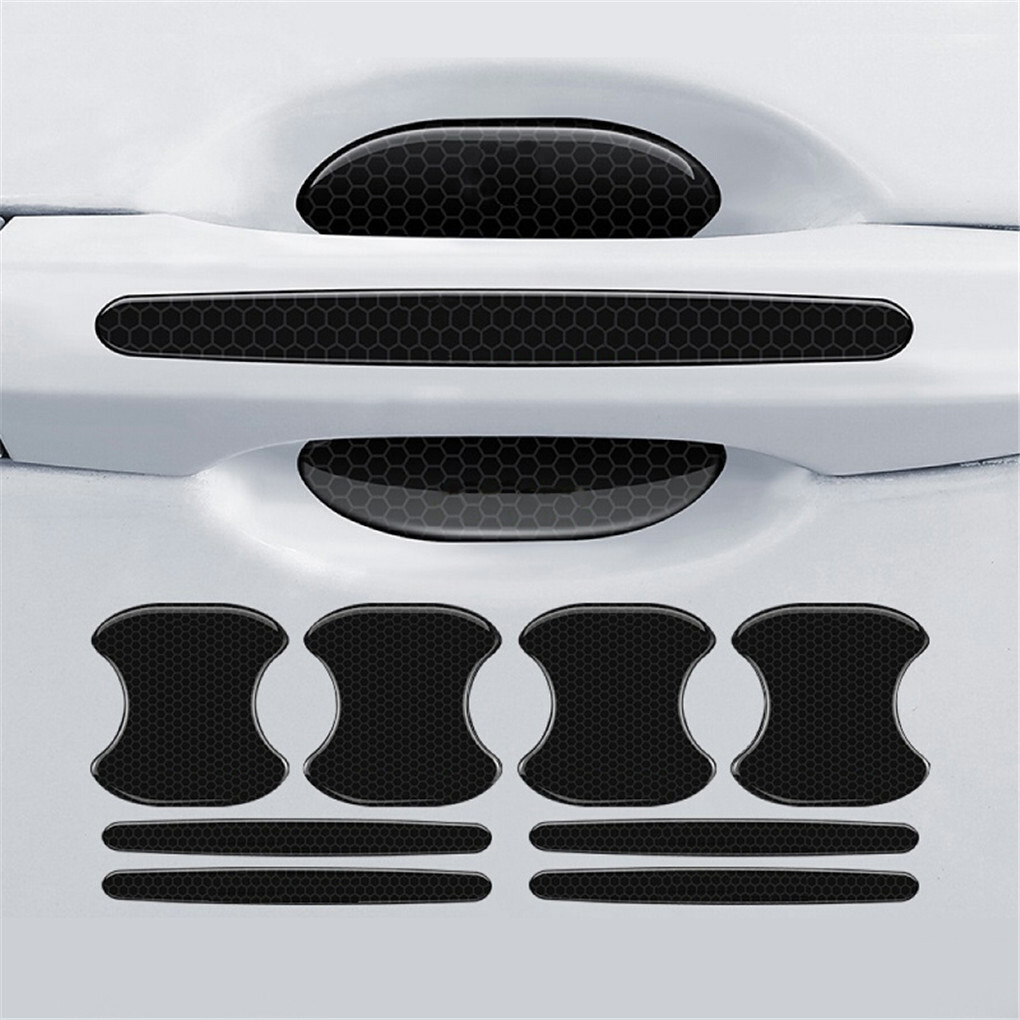 FIN 8PCS Universal Car Door Handle Cup Protector Anti-Scratches Cover Guard Film view 2