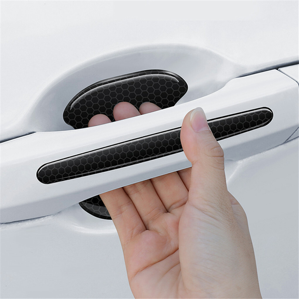 FIN 8PCS Universal Car Door Handle Cup Protector Anti-Scratches Cover Guard Film view 3