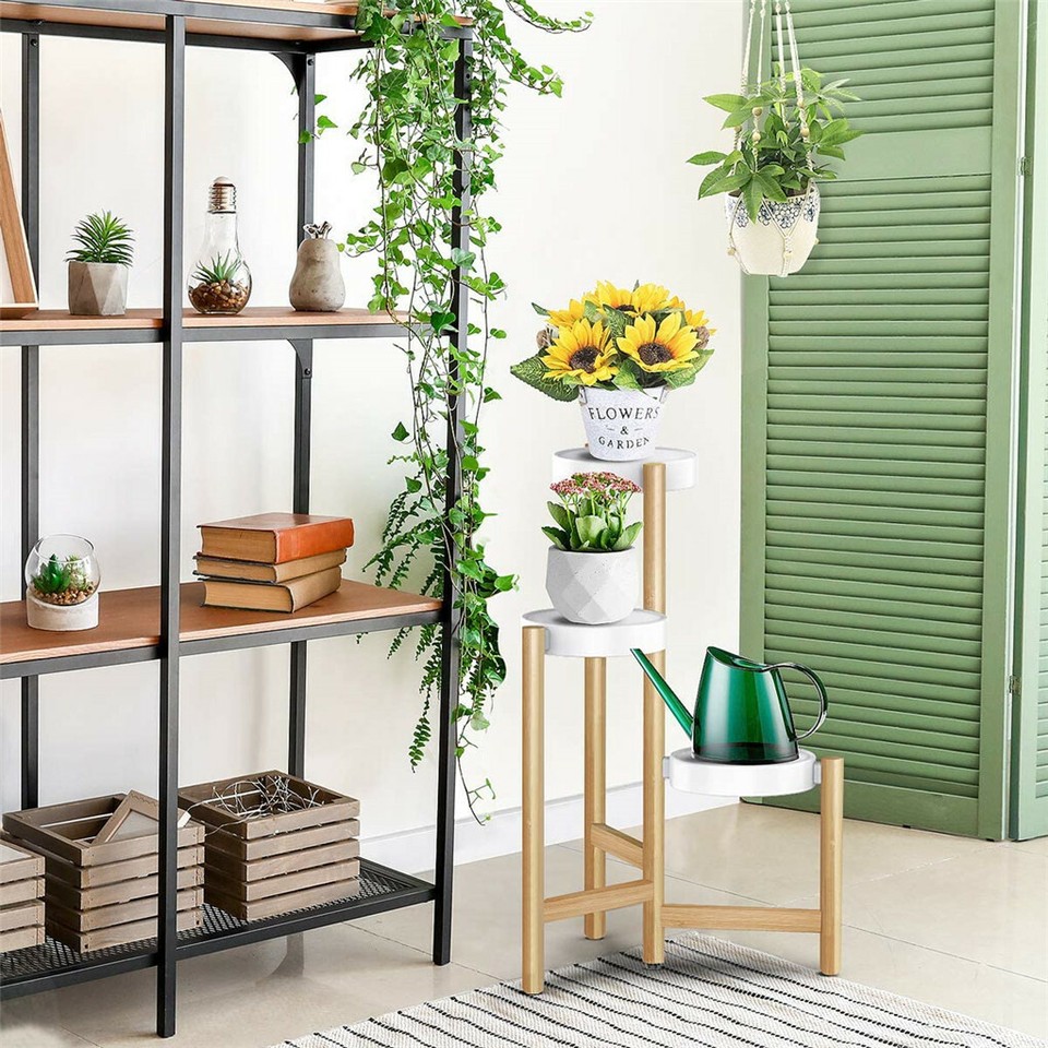 3 Tier Bamboo Plant Stand view 3