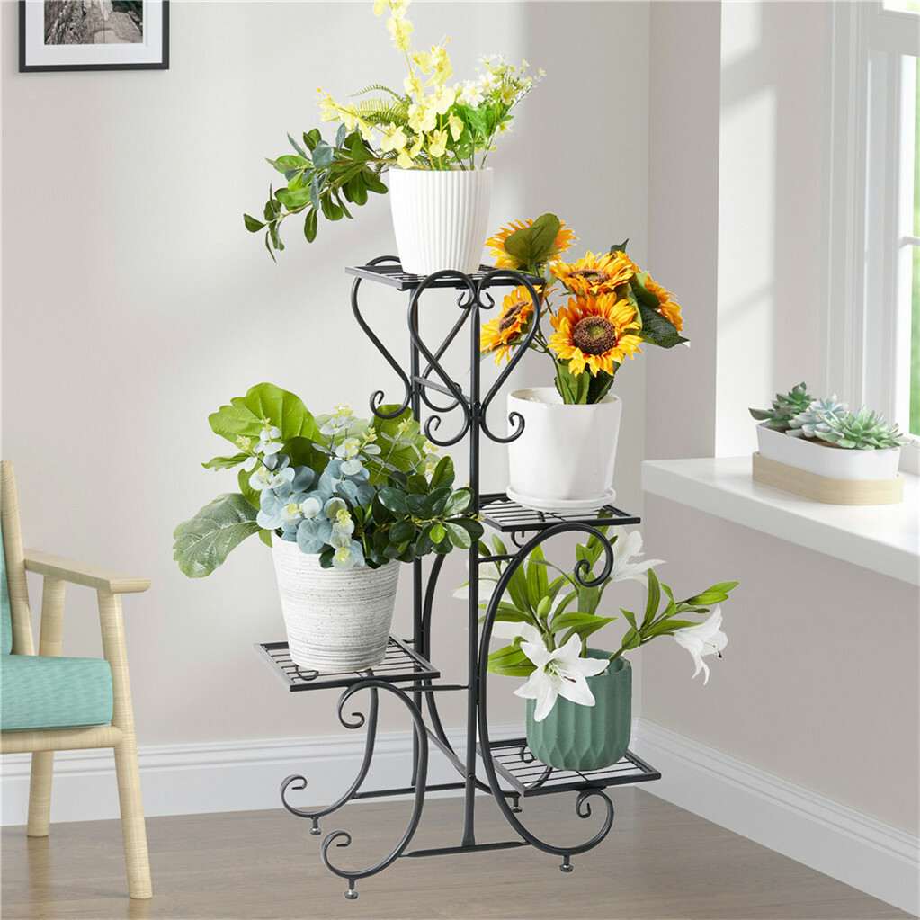 4-Tier Heavy Duty Plant Potted Stand Flower Planters Display Rack Outdoor Indoor view 4