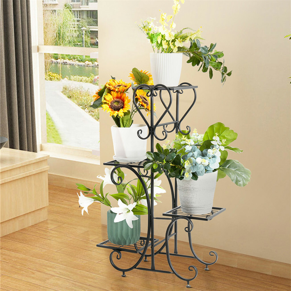 4-Tier Heavy Duty Plant Potted Stand Flower Planters Display Rack Outdoor Indoor view 6