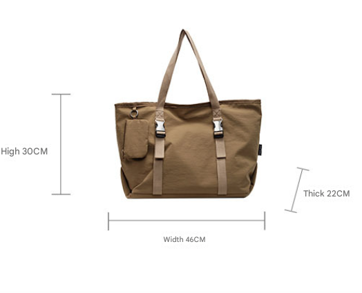Beige Modern Utility Tote Bag for Women - Large Capacity Shoulder Bag with view 2