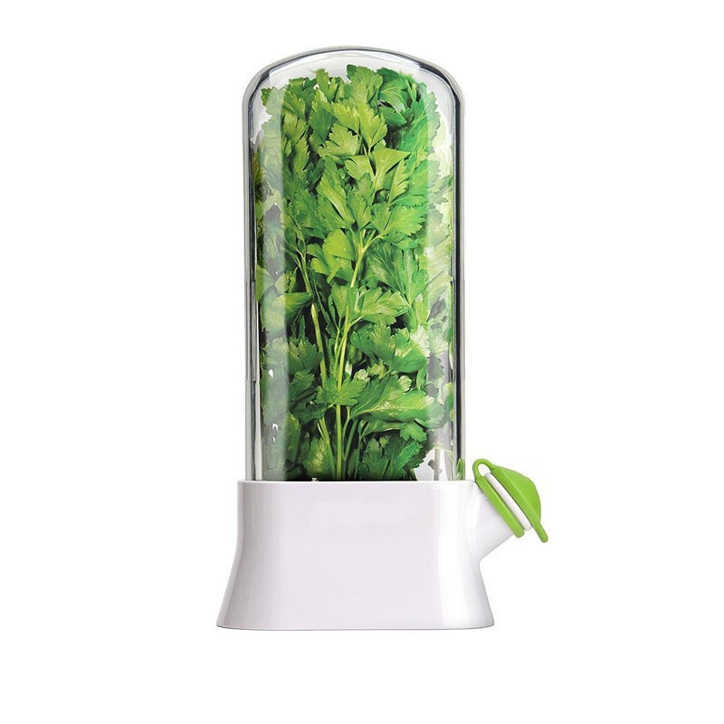 White Fresh Herb Keeper & Saver - Refrigerator Pod to Extend the Life of Fresh — image 1