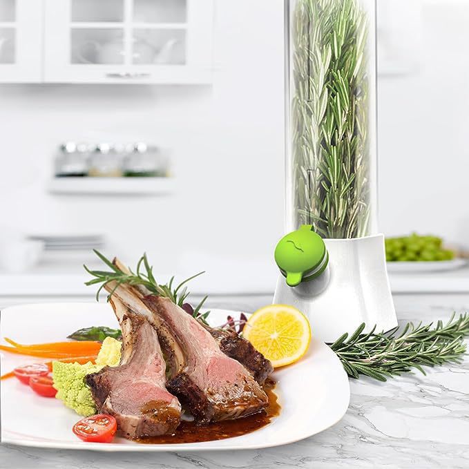 White Fresh Herb Keeper & Saver - Refrigerator Pod to Extend the Life of Fresh view 2