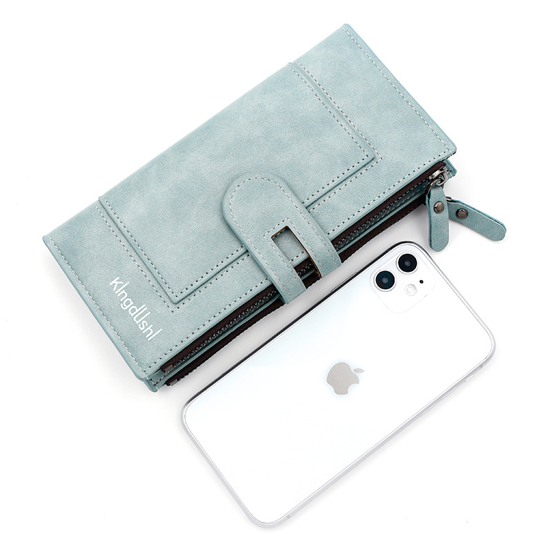 Light coffee Women's Stylish Long Wallet - Multi-Card Slot PU Leather Clutch view 3