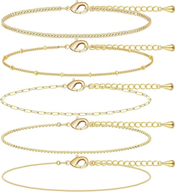 A Silver six-piece set Chic Multi-Layered Alloy Bracelet Set - Fashionable view 4