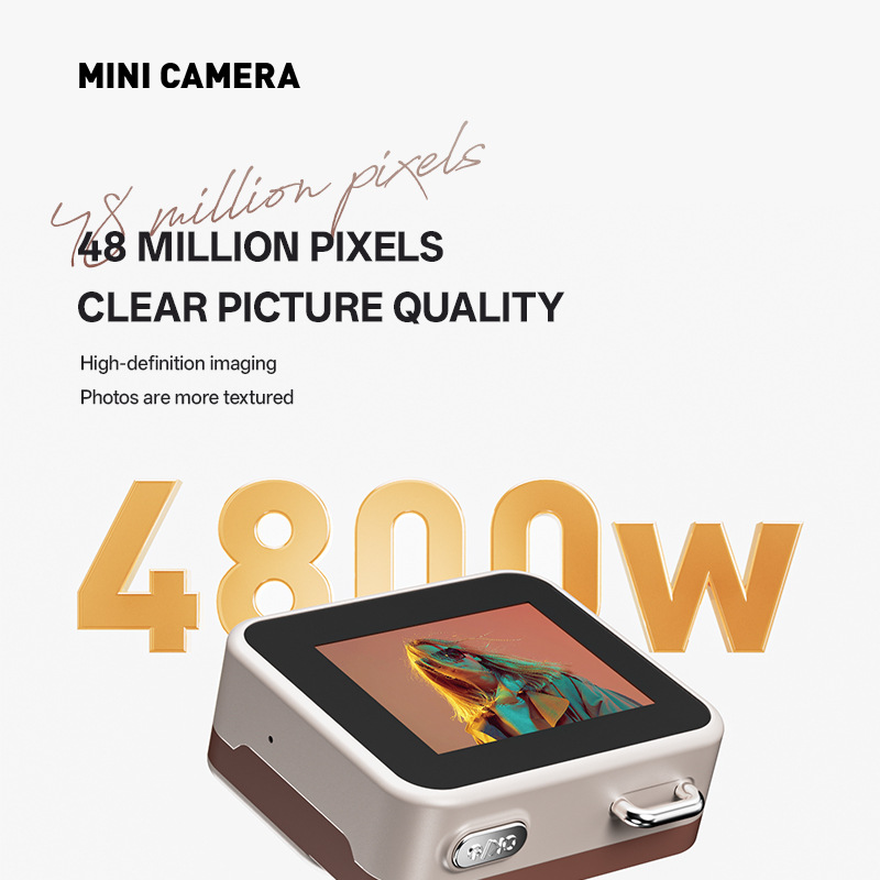 Green Retro Mini Digital Camera Keychain - 48MP Portable Pocket Camcorder with view 5