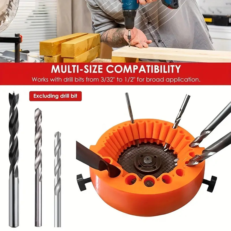 2 PCS Black Universal Drill Bit Sharpener Attachment - Revive Dull Bits with view 3