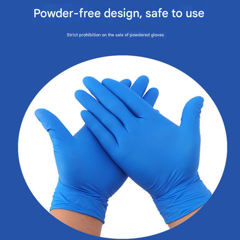 100 gloves White Premium Disposable Nitrile Gloves - Powder-Free & Extra view 2