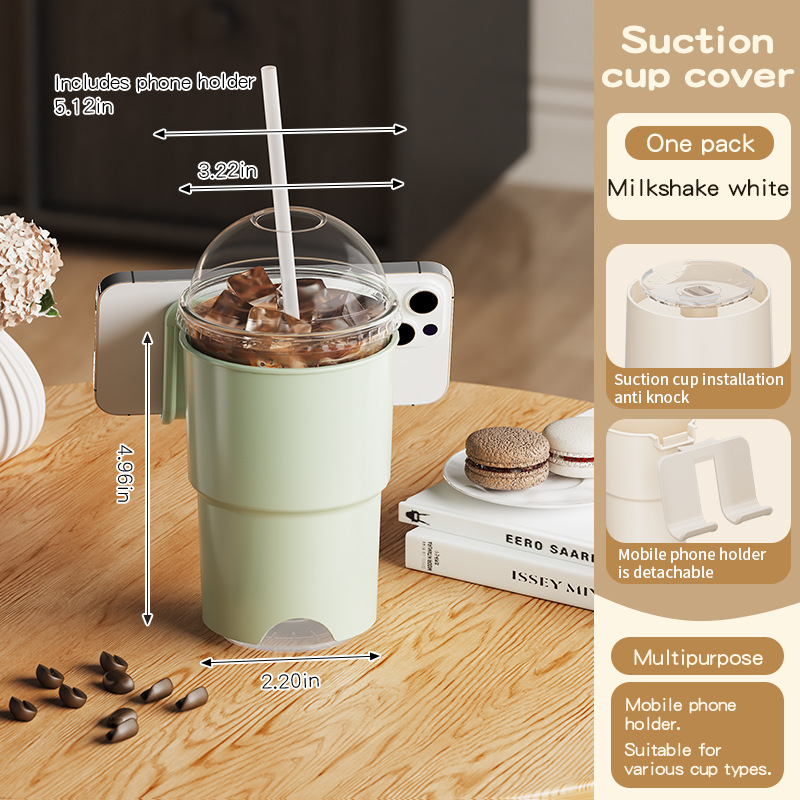 Multi-Purpose Anti-Spill Cup Holder with Suction Base & Detachable Phone — image 1