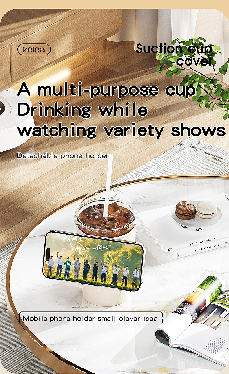 Multi-Purpose Anti-Spill Cup Holder with Suction Base & Detachable Phone view 9