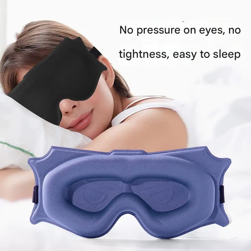 3pc 6D Contoured Zero-Pressure Sleep Mask - 360 Light Blocking Eye Mask with view 2