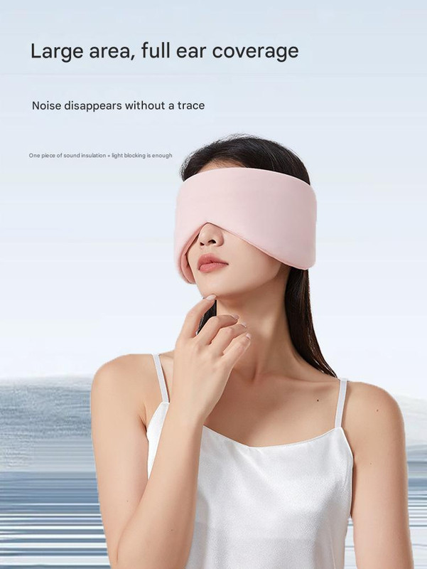 Pink Reversible All-Season Sleep Mask - Cooling & Warming with Sound Muffling view 3