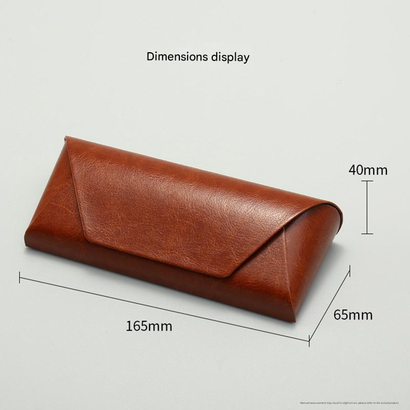 2 Pcs Black Vintage Style PU Leather Eyewear Case - Protective Hard Shell with view 3