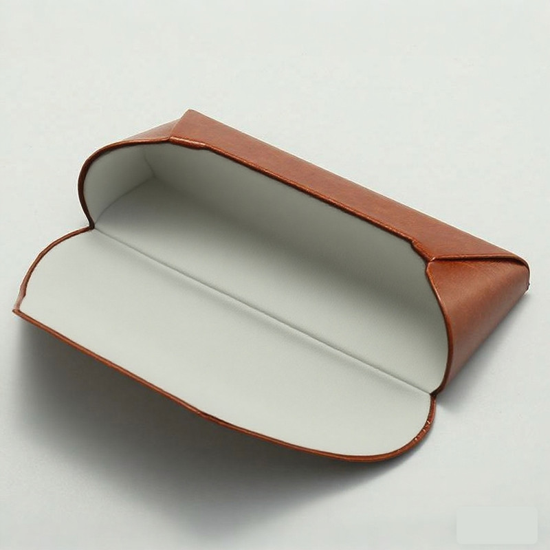 2 Pcs ( 1 Brown + 1 Black ) Vintage Style PU Leather Eyewear Case - Protective view 6