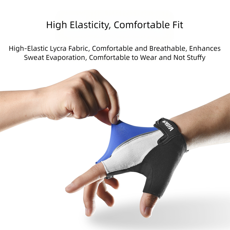 Size L Red Padded Half-Finger Cycling Gloves - Breathable Shock-Absorbing view 4