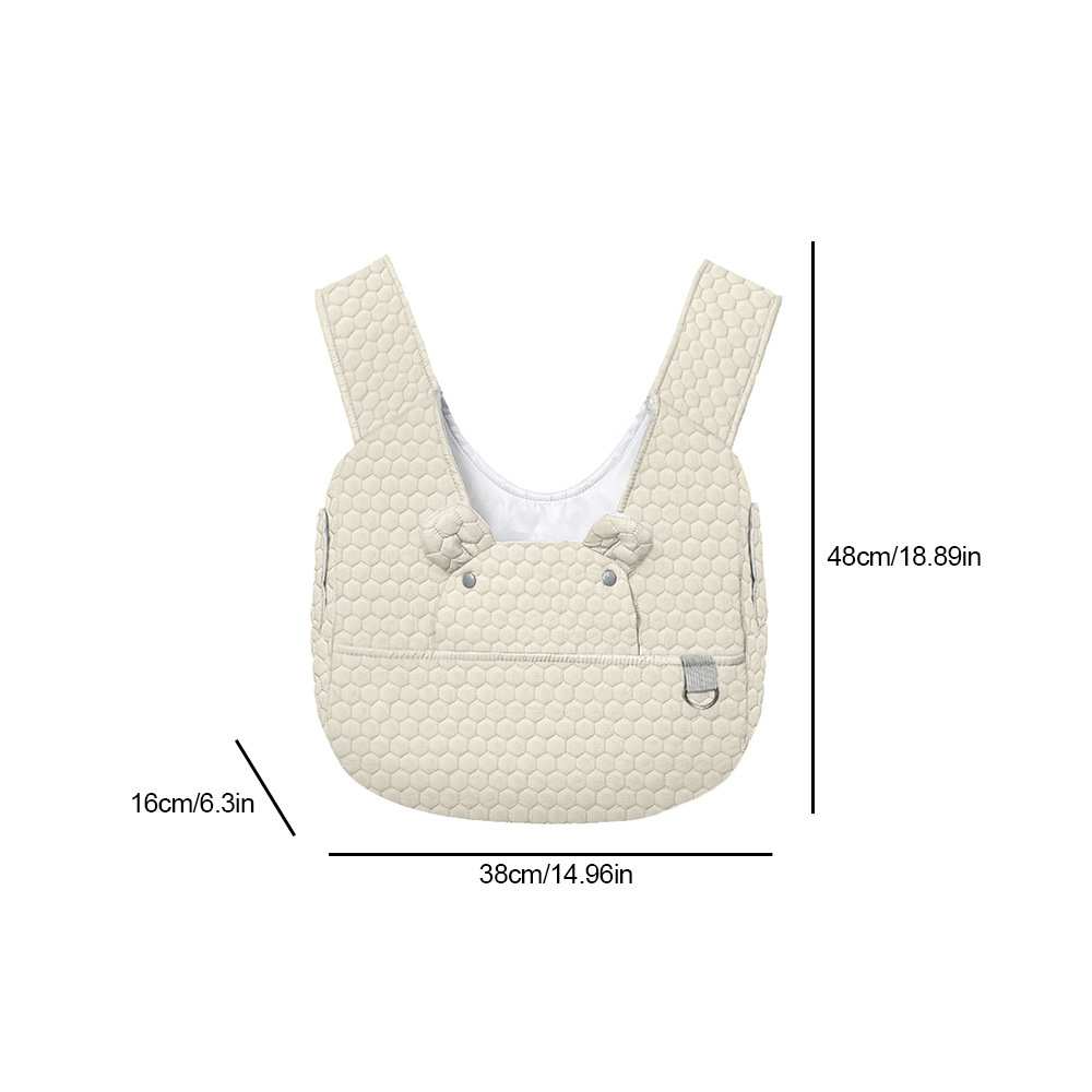 Grey Quilted Hands-Free Pet Carrier Sling - Comfortable Front Pack for Small view 3