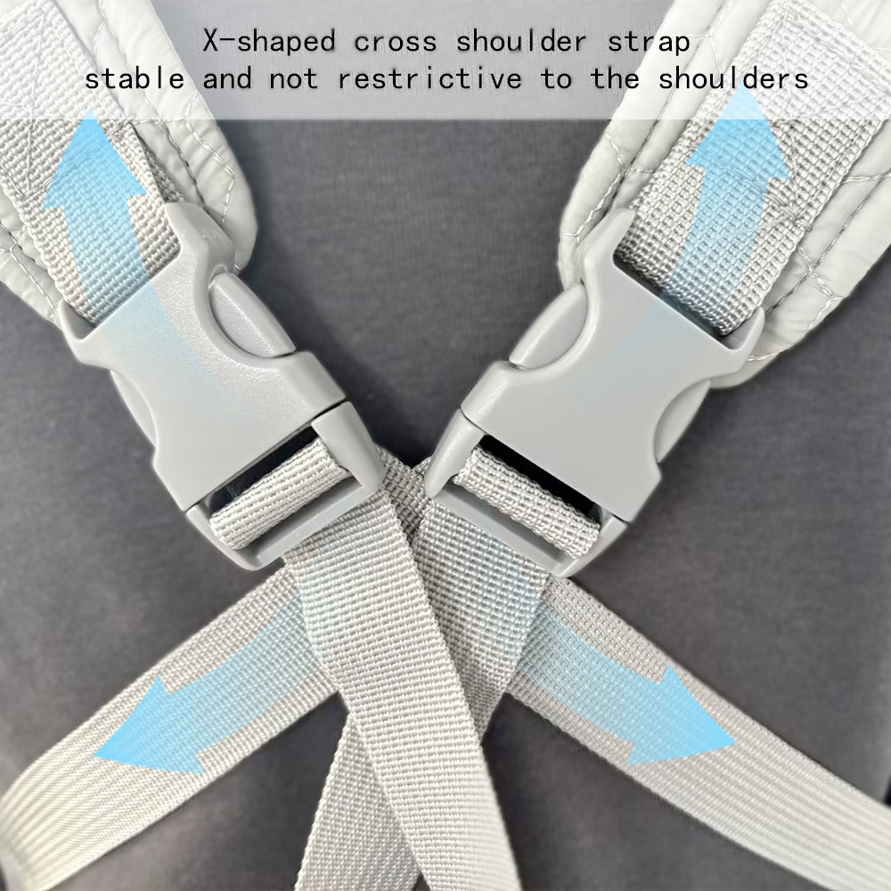 Grey Quilted Hands-Free Pet Carrier Sling - Comfortable Front Pack for Small view 6