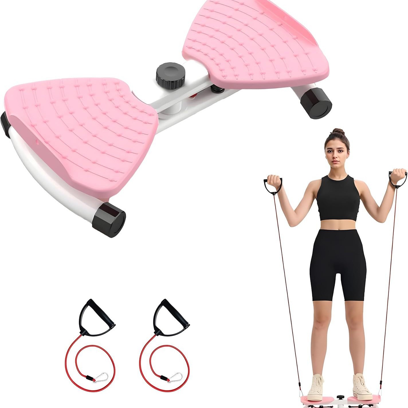 Pink Split Leg & Waist Twister Board - Core Abdominal Trainer with Resistance view 5