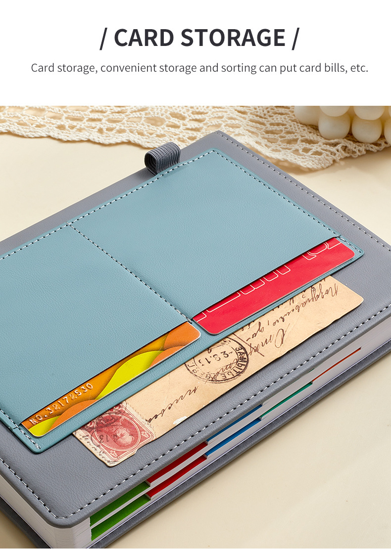 Pink A5 PU Leather Agenda for Productivity & Time Management-Undated Daily & view 6