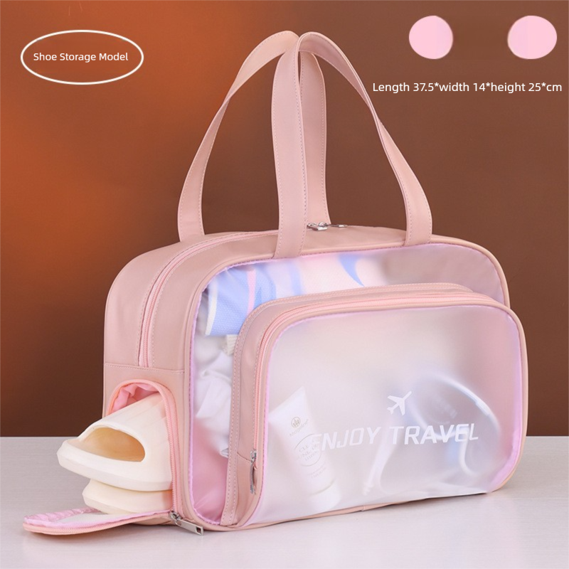 Pink Waterproof Wet Dry Separation Travel Bag - Gym