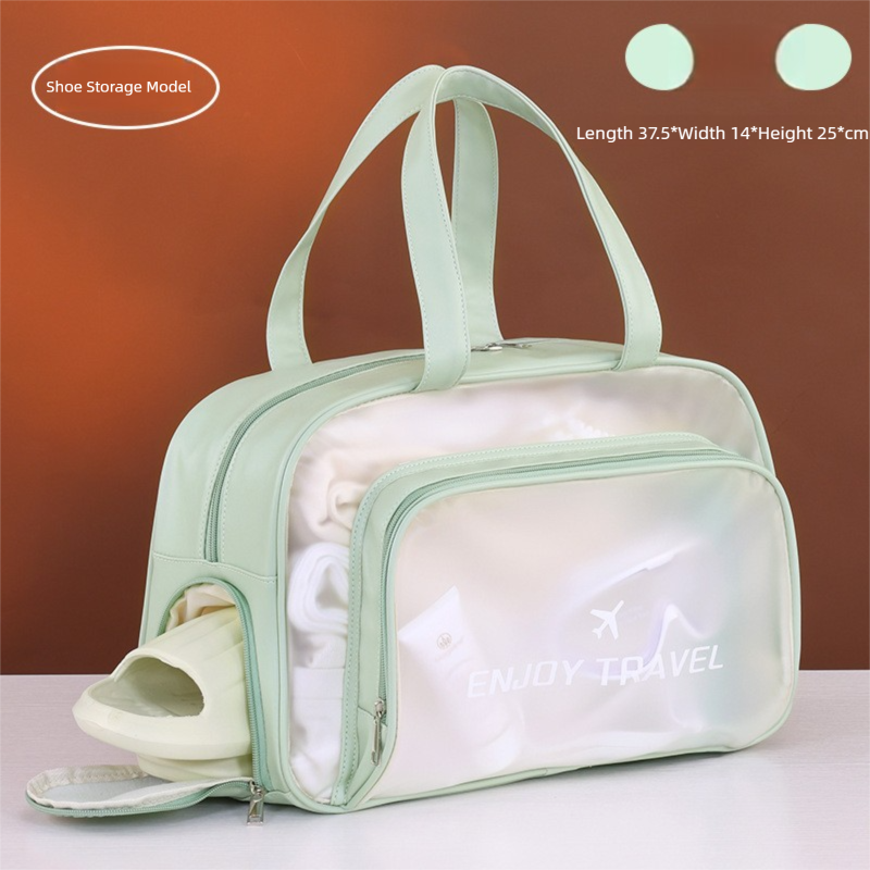 Green Waterproof Wet Dry Separation Travel Bag - Gym