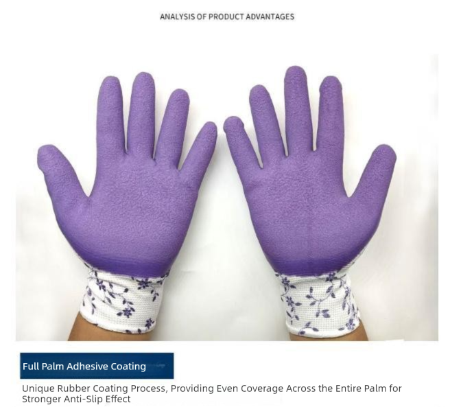 Purple Garden Gloves - 5 Pairs Anti-Puncture view 3