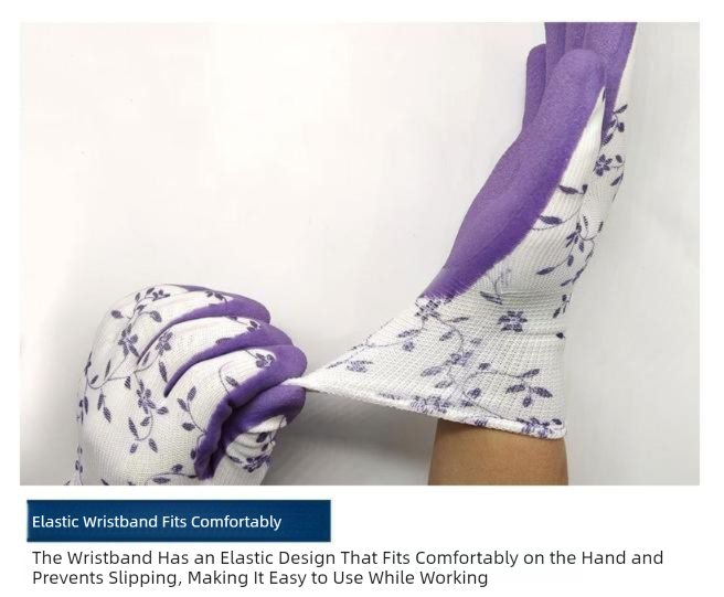 Green Garden Gloves - 5 Pairs Anti-Puncture view 4
