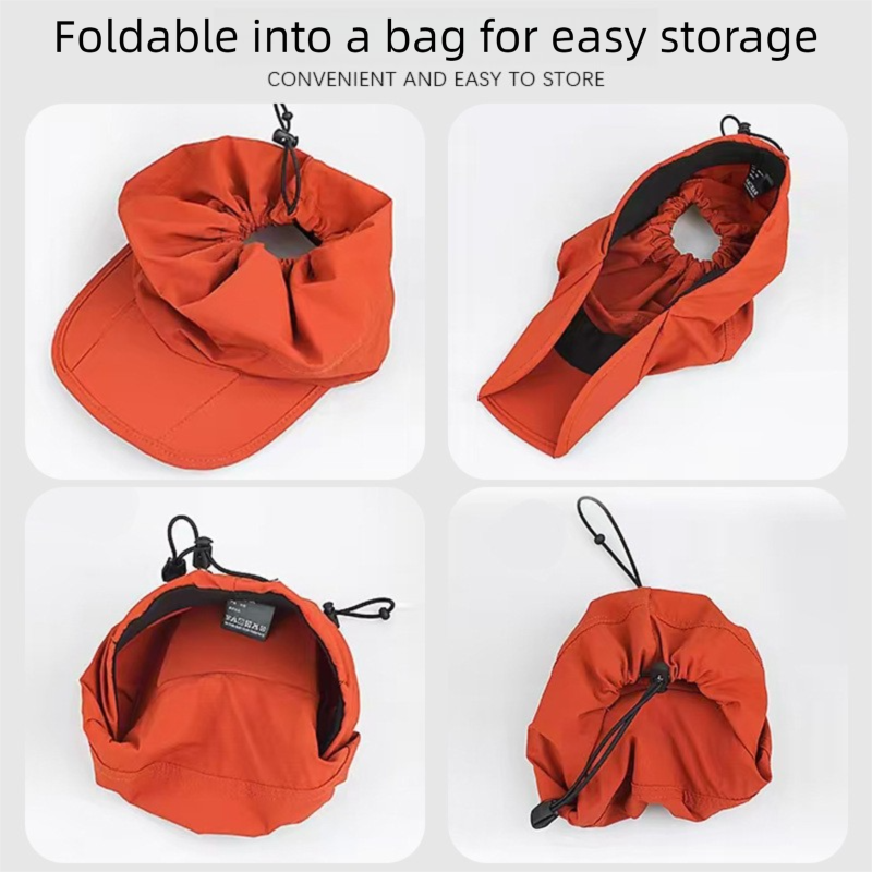 Beige Foldable Packable Visor Cap for Women view 3