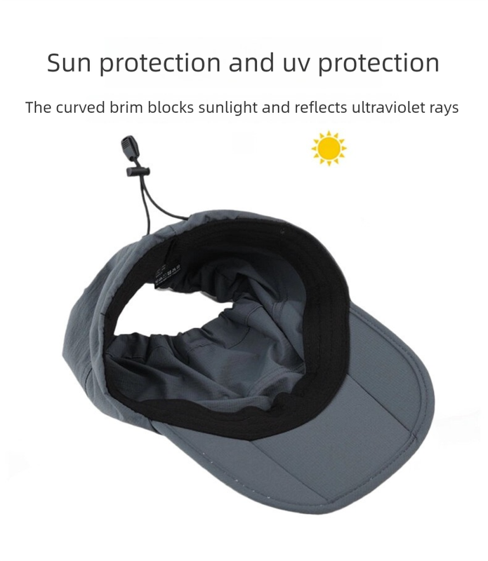 Beige Foldable Packable Visor Cap for Women view 4