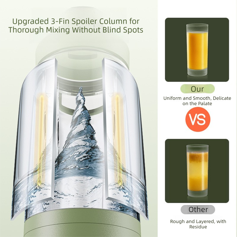 Green Portable Automatic Rechargeable Blender Wireless Juicer Mini Ice Crusher view 3