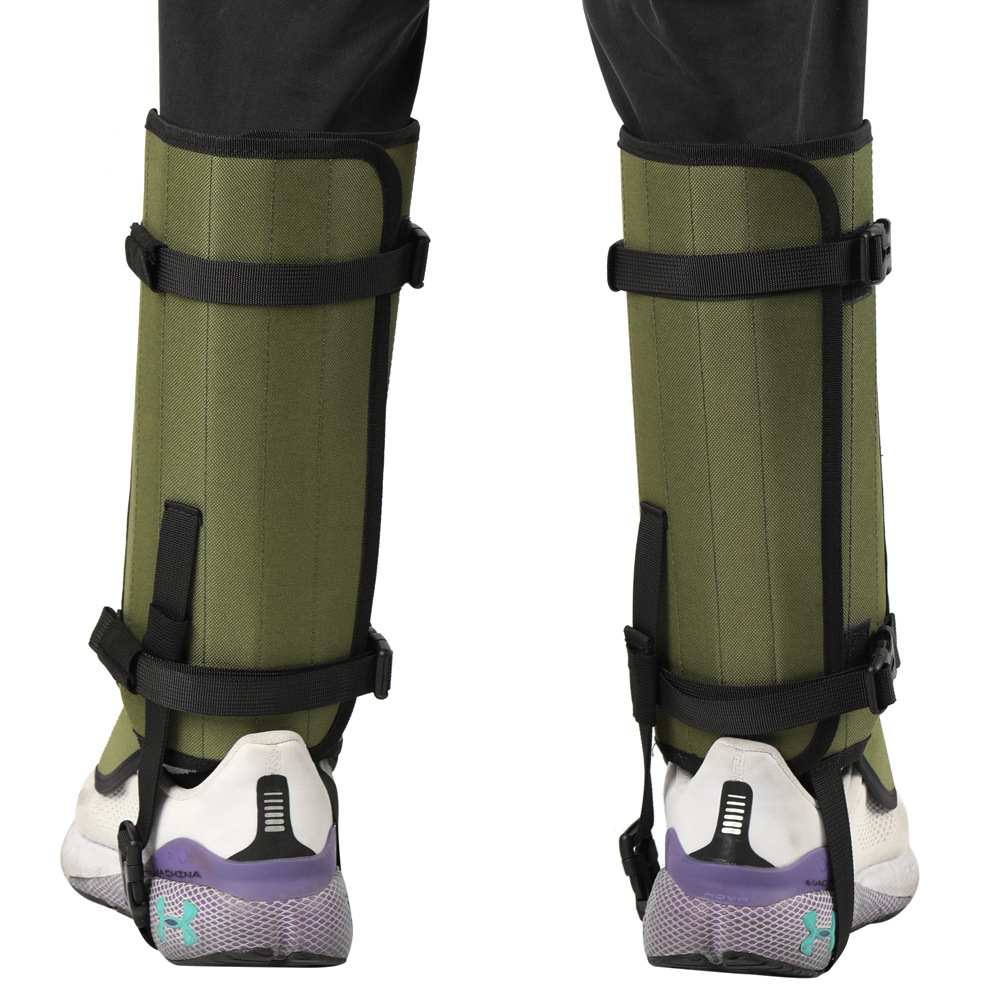 Black Outdoor Waterproof Leg Gaiters - Anti-Snake Bite & Scratch Protection view 3