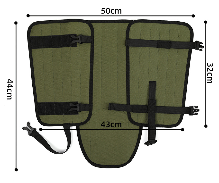 Black Outdoor Waterproof Leg Gaiters - Anti-Snake Bite & Scratch Protection view 7