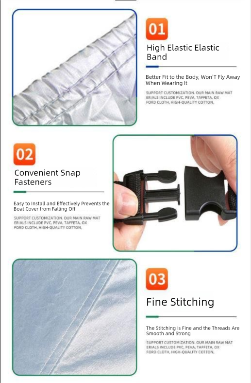 Grey Heavy Duty Waterproof Tarp Covers with Storage Bag view 4