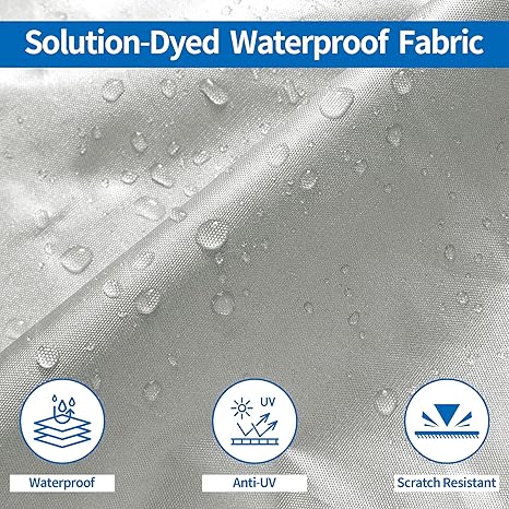 Black Heavy Duty Waterproof Tarp Covers with Storage Bag view 3