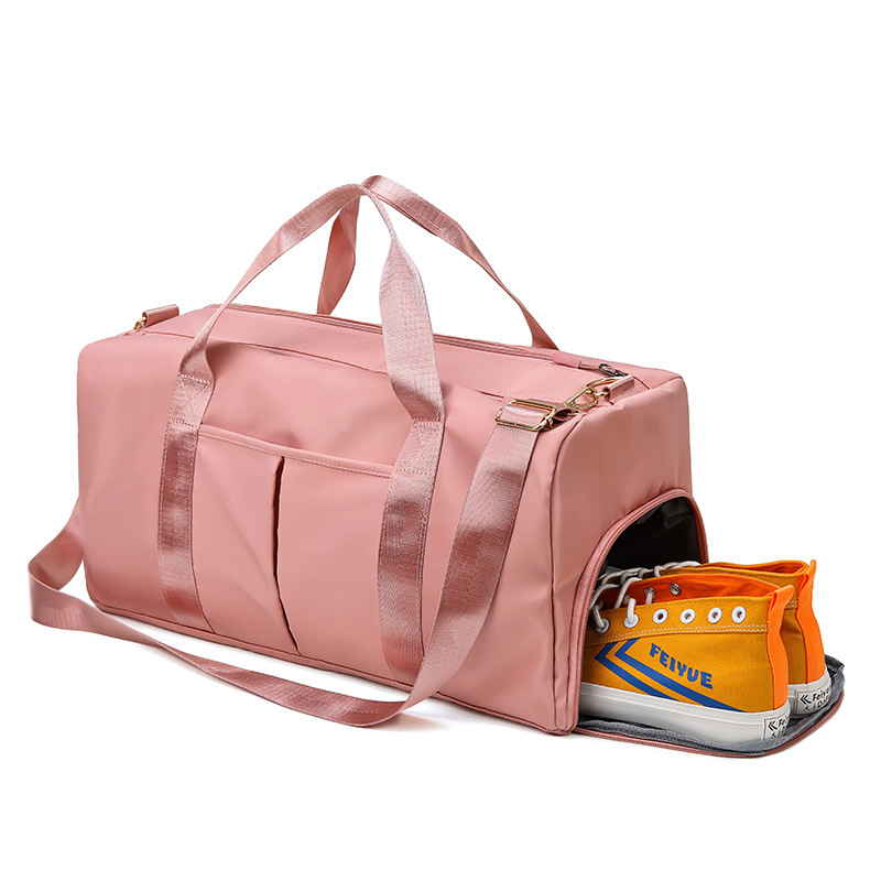 Grey Large Capacity Travel Duffel Bag – Wet & Dry Separation view 5