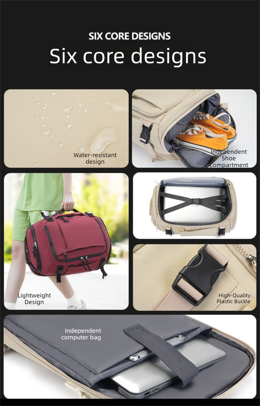 Beige Stylish & Spacious Backpack – Lightweight view 3