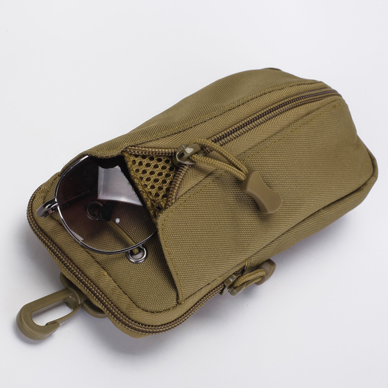 Black Multi-Functional Outdoor Water Bottle & Phone Pouch – Tactical Zippered view 2