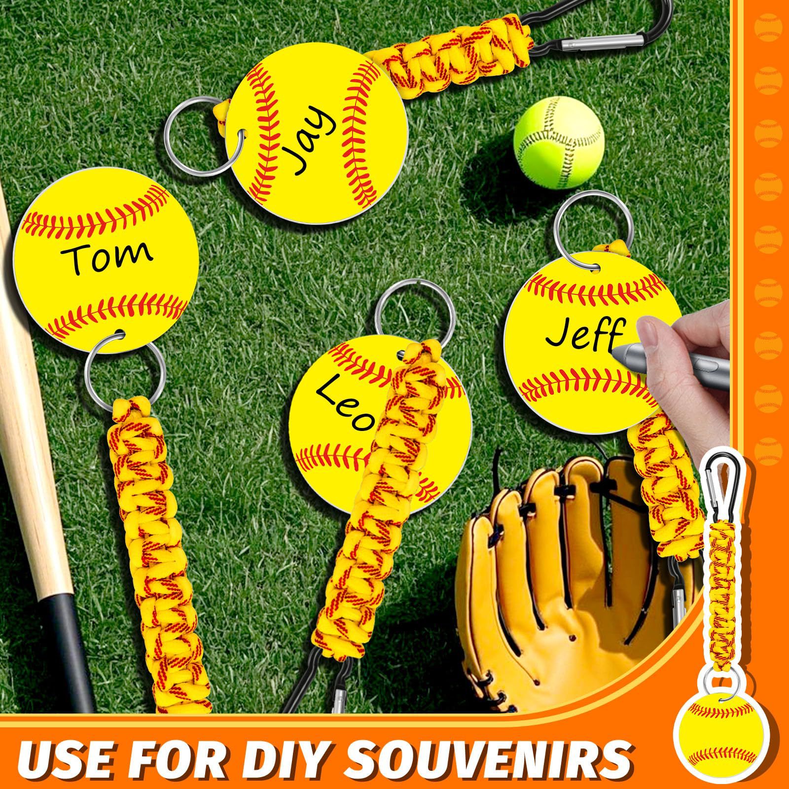 White DIY Volleyball Keychain – Acrylic Ball Pendant with Nylon Rope, 2-Pack view 4