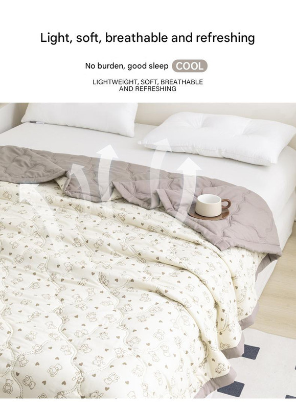 Lightweight Reversible Summer Quilt - Soft view 2