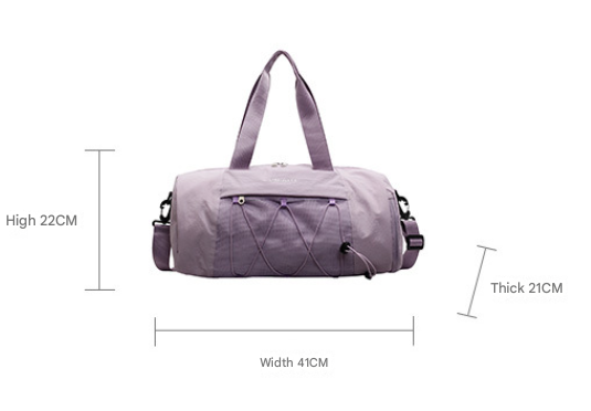 Black Stylish Sports Gym Bag for Women - Lightweight Travel Duffel with view 2