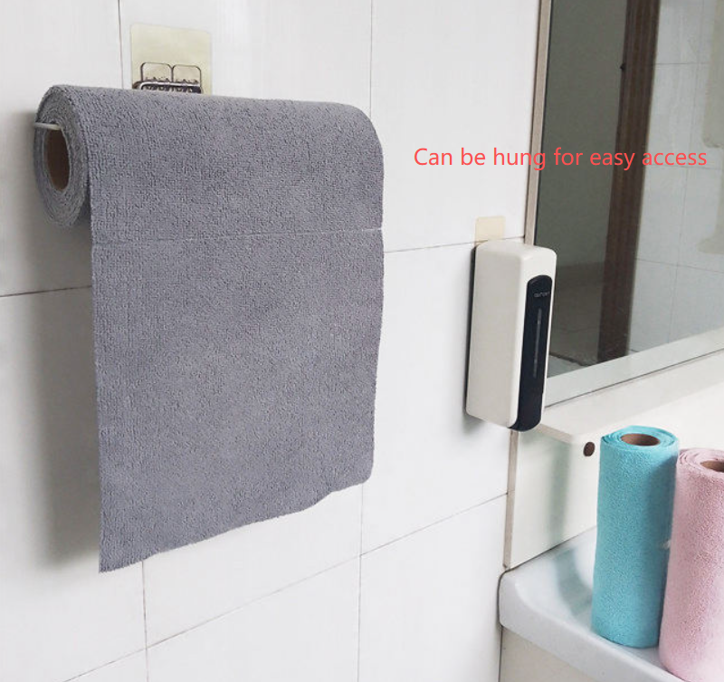Grey 4-Roll Pack, 80 Sheets Reusable Tear-Off Microfiber Cleaning Cloths view 4