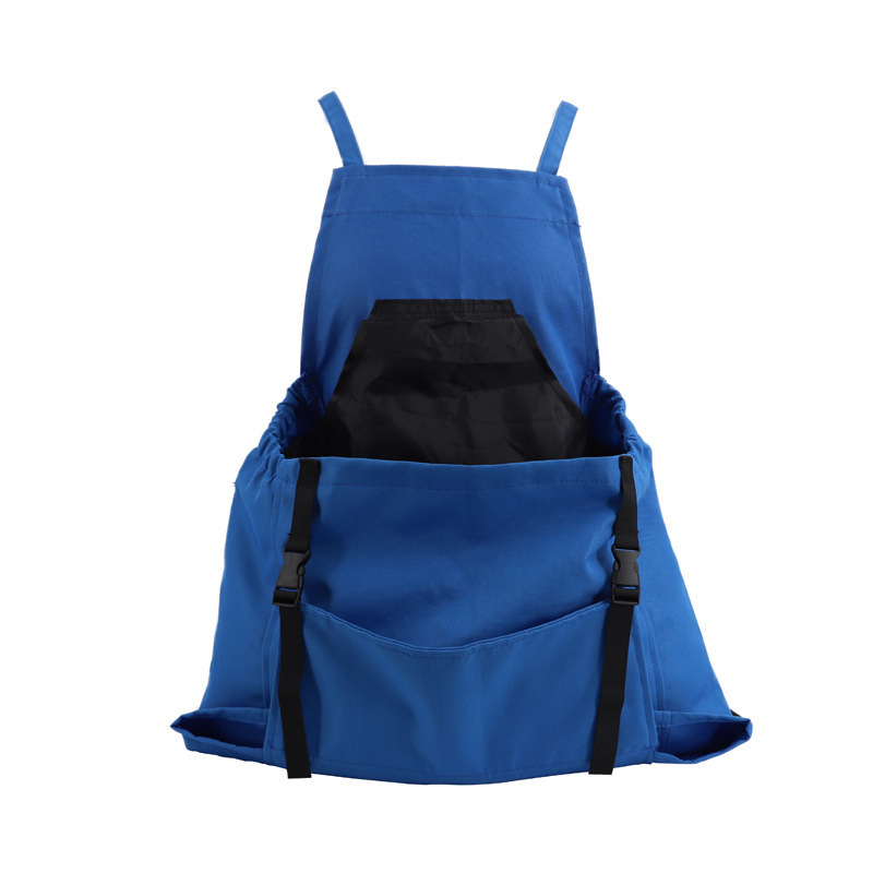 BLue Heavy-Duty Garden Harvesting Apron - Waterproof Fruit Picking Bag with