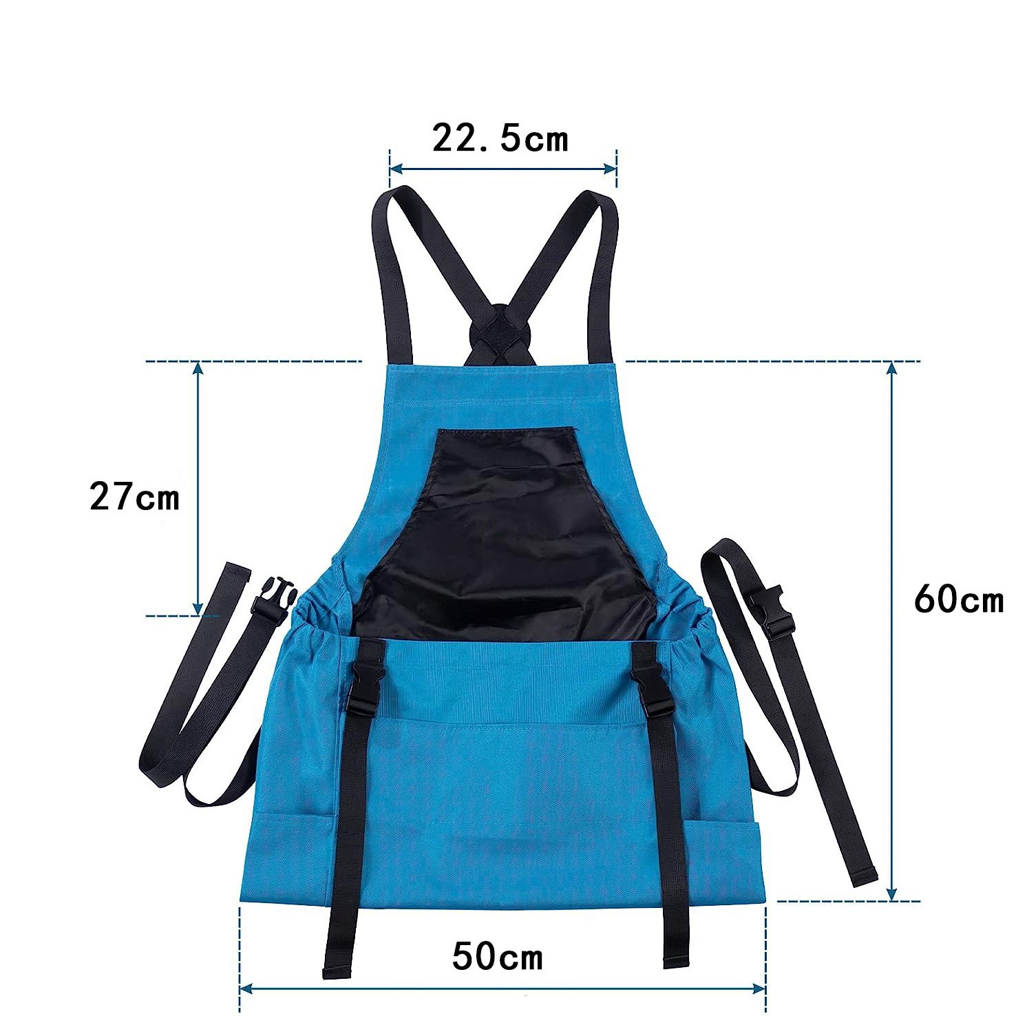 BLue Heavy-Duty Garden Harvesting Apron - Waterproof Fruit Picking Bag with view 2