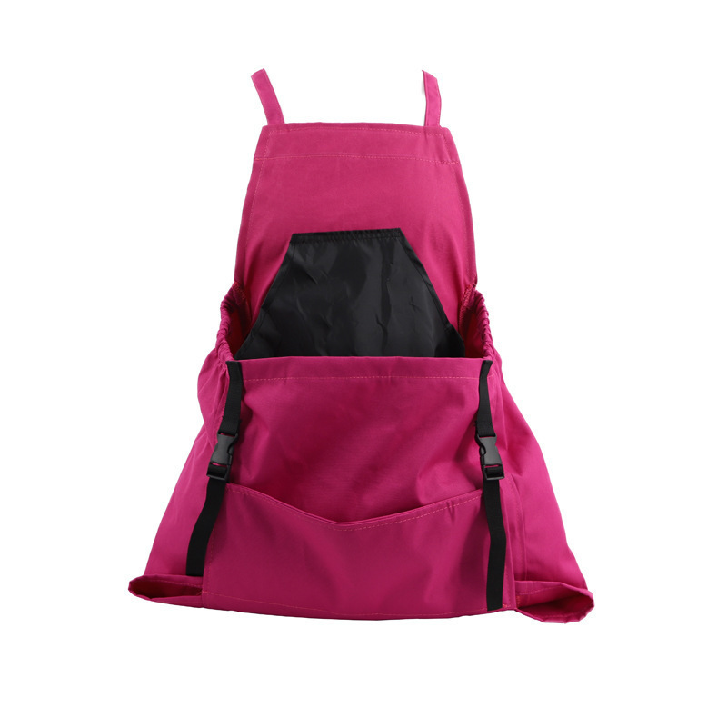 Rose Red Heavy-Duty Garden Harvesting Apron - Waterproof Fruit Picking Bag