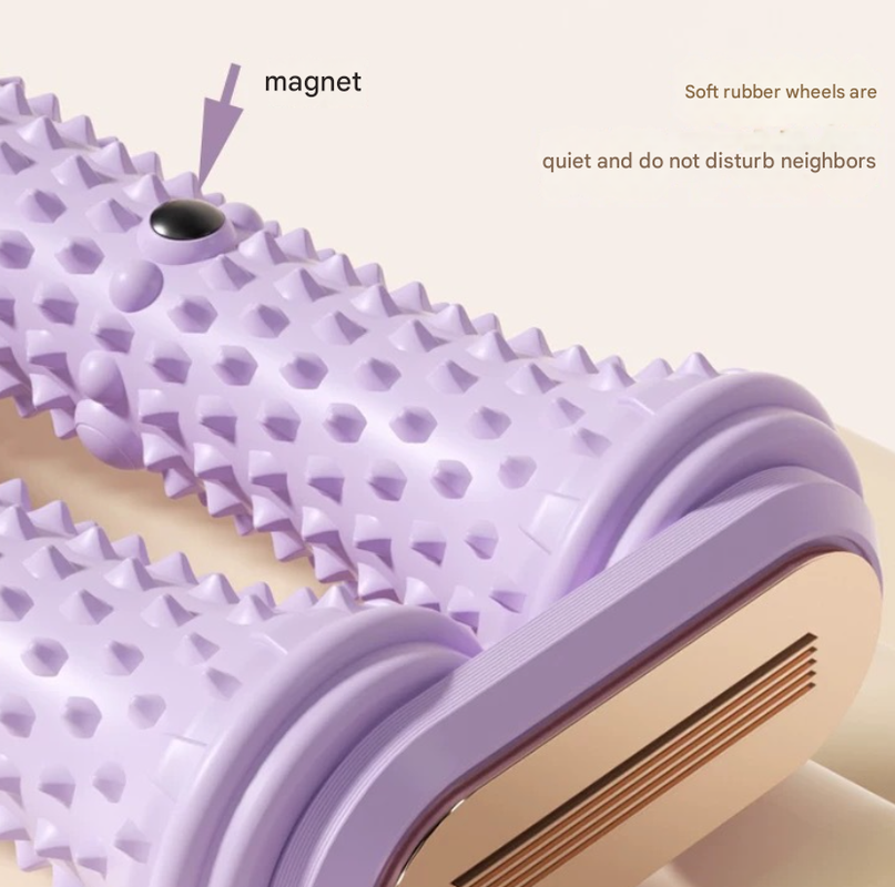 Purple Dual Foot Massager Roller - Therapeutic Deep Tissue Tool for Plantar view 4