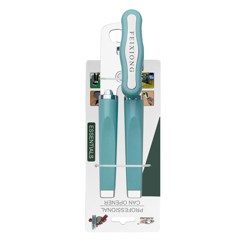 Blue (2-Pack) Heavy-Duty Manual Can Opener - Ergonomic 3-in-1 Tool with — image 1