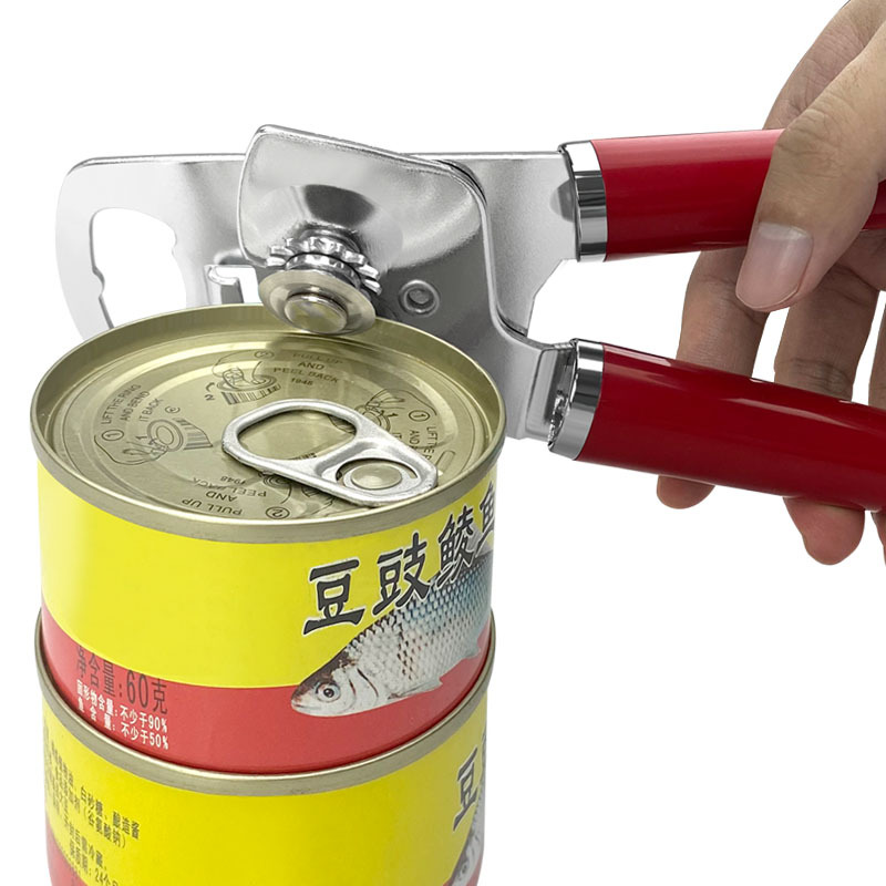 Blue (2-Pack) Heavy-Duty Manual Can Opener - Ergonomic 3-in-1 Tool with view 2